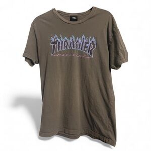 Thrasher Tee with  Flame Logo